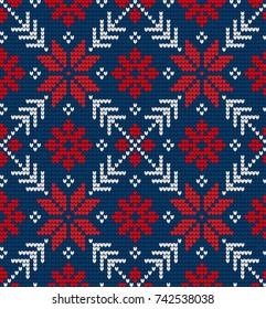 Knitted Christmas and New Year pattern