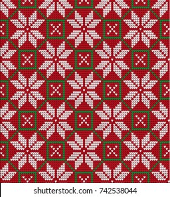 Knitted Christmas and New Year pattern
