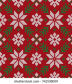 Knitted Christmas and New Year pattern