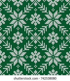 Knitted Christmas and New Year pattern