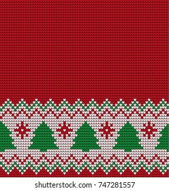 Knitted Christmas and New Year pattern
