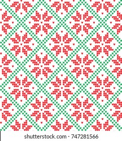 Knitted Christmas and New Year pattern