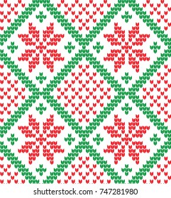 Knitted Christmas and New Year pattern