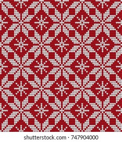 Knitted Christmas and New Year pattern