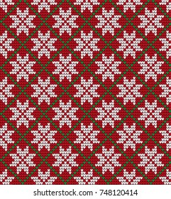 Knitted Christmas and New Year pattern