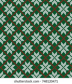 Knitted Christmas and New Year pattern