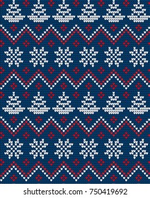 Knitted Christmas and New Year pattern
