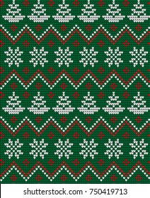 Knitted Christmas and New Year pattern
