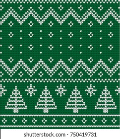 Knitted Christmas and New Year pattern