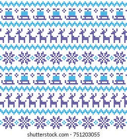 Knitted Christmas and New Year pattern