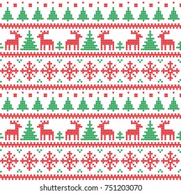 Knitted Christmas and New Year pattern