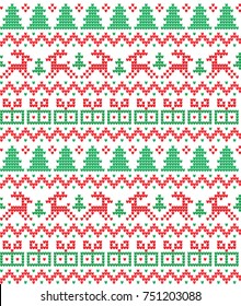 Knitted Christmas and New Year pattern