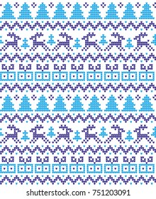 Knitted Christmas and New Year pattern
