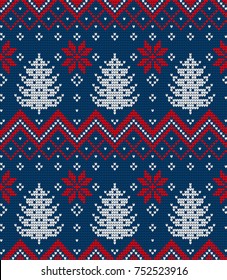 Knitted Christmas and New Year pattern