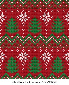 Knitted Christmas and New Year pattern