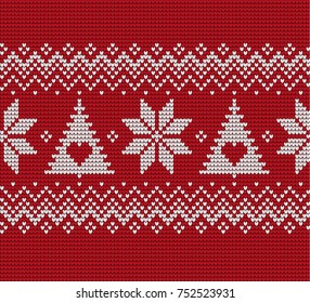 Knitted Christmas and New Year pattern