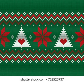 Knitted Christmas and New Year pattern