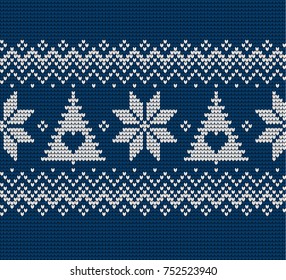 Knitted Christmas and New Year pattern