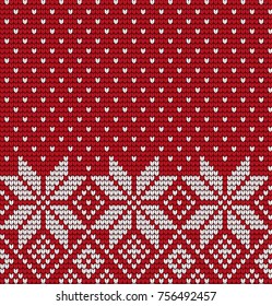 Knitted Christmas and New Year pattern