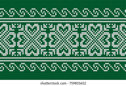 Knitted Christmas and New Year pattern