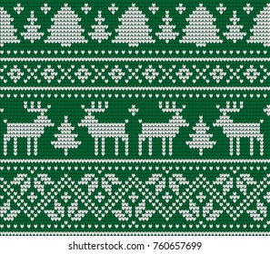 Knitted Christmas and New Year pattern