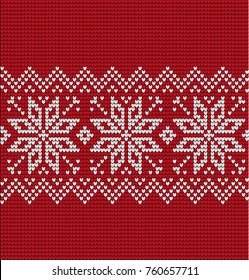 Knitted Christmas and New Year pattern