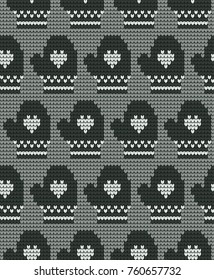 Knitted Christmas and New Year pattern