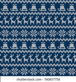 Knitted Christmas and New Year pattern