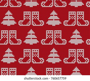 Knitted Christmas and New Year pattern