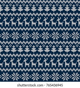 Knitted Christmas and New Year pattern