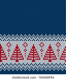 Knitted Christmas and New Year pattern