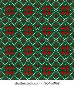 Knitted Christmas and New Year pattern