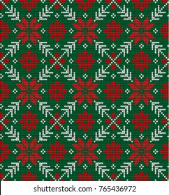 Knitted Christmas and New Year pattern