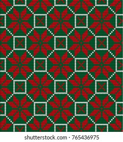 Knitted Christmas and New Year pattern