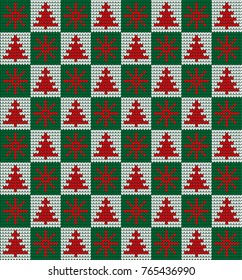 Knitted Christmas and New Year pattern