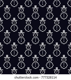 Knitted Christmas and New Year pattern for print