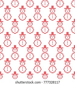Knitted Christmas and New Year pattern for print
