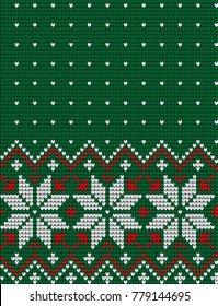 Knitted Christmas and New Year pattern for print