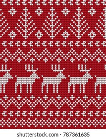 Knitted Christmas and New Year pattern