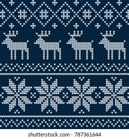 Knitted Christmas and New Year pattern