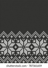 Knitted Christmas and New Year pattern