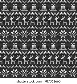 Knitted Christmas and New Year pattern
