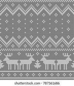 Knitted Christmas and New Year pattern