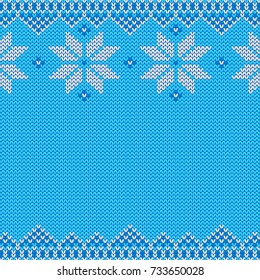 Knitted Christmas and New Year traditional pattern