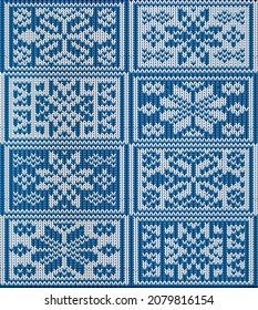 Gezwirntes, skandinavisches Weihnachtsmuster, Winterset. Vektorgrafik	