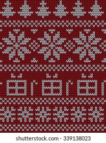 knitted Christmas seamless pattern