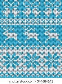 Knitted Christmas seamless pattern