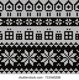 Knitted christmas seamless pattern