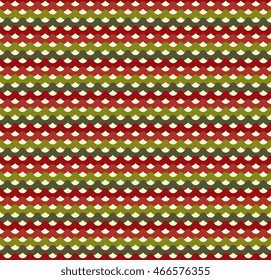 Knitted Christmas seamless pattern in traditional colors. Design background for christmas holiday. Vector illustration