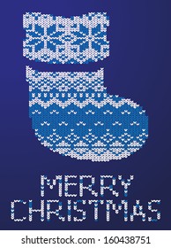 knitted Christmas socks 